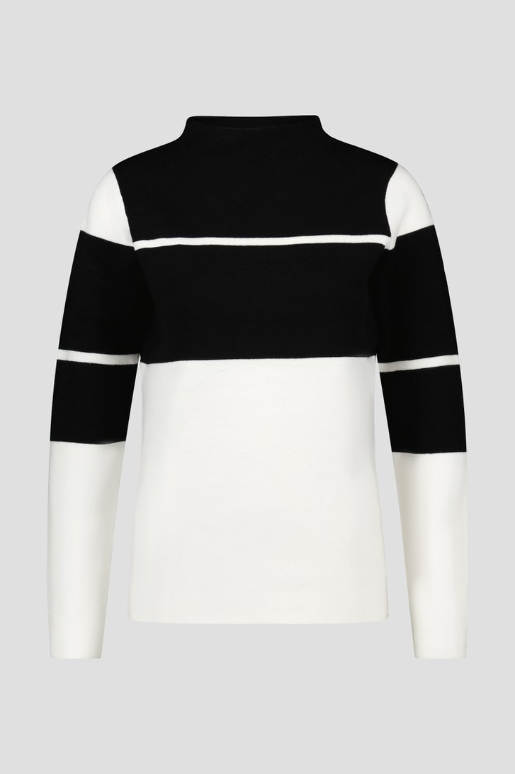Truitje met colour block in zwart en wit van D'Auvry voor Dames