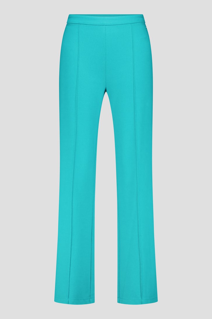 Turquoise broek met rechte pijpen van Claude Arielle voor Dames
