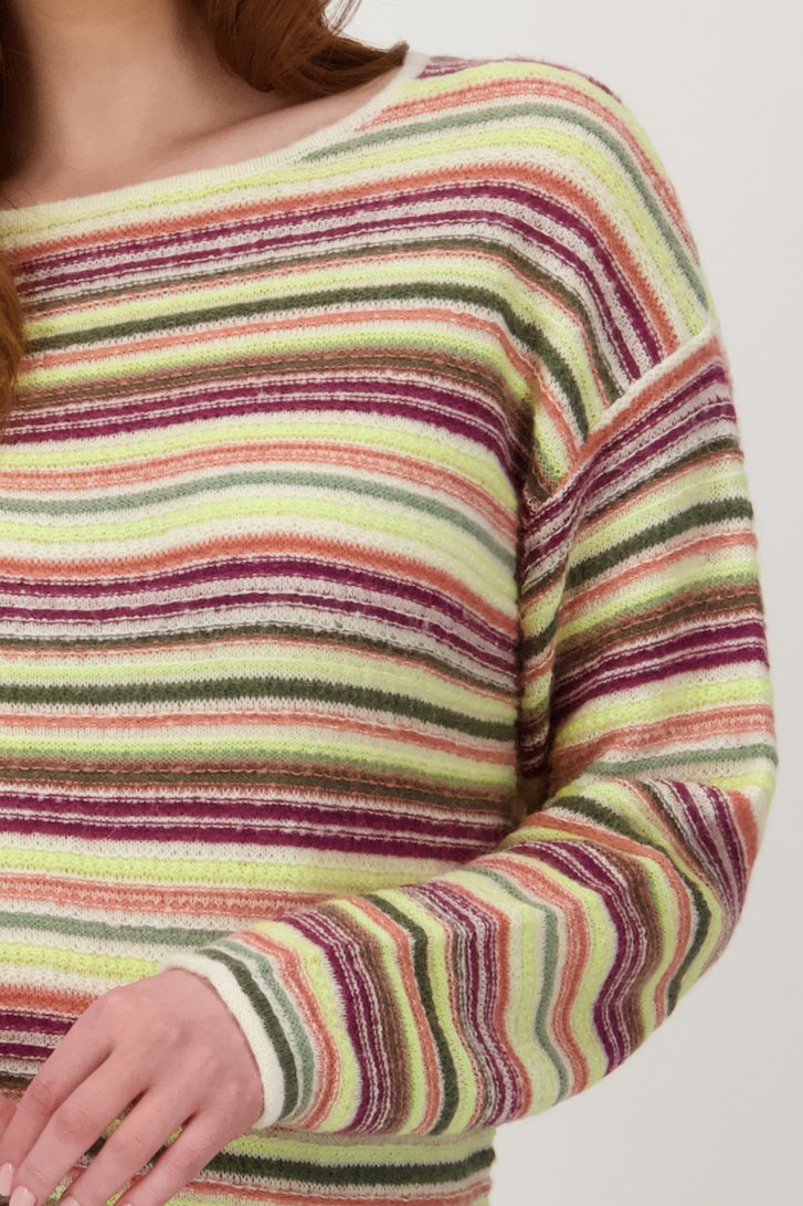 Veelkleurig gebreide trui met ronde hals  van Libelle voor Dames