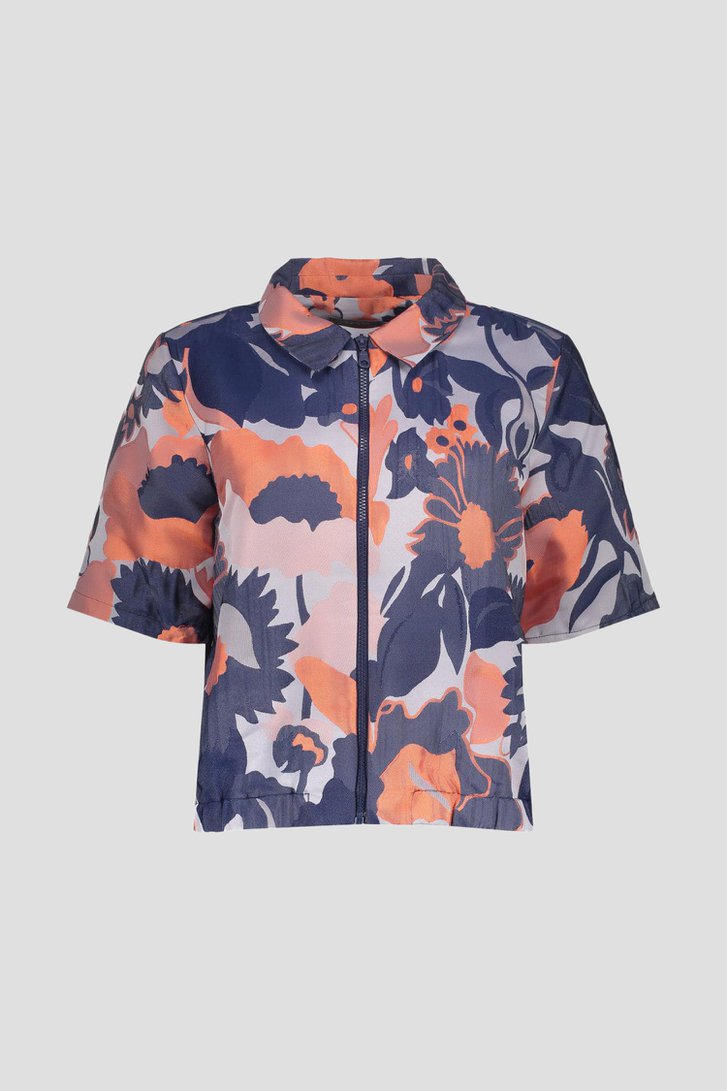 Photo produit 1 de Veste à motif floral bleu et corail de Geisha pour Femmes