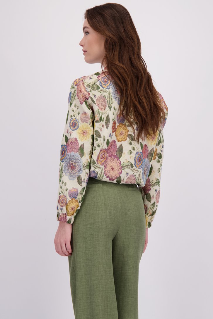 Le dos de Veste à motif floral coloré de Geisha pour Femmes