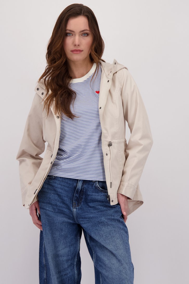 Le devant de Veste beige à capuche de JDY pour Femmes