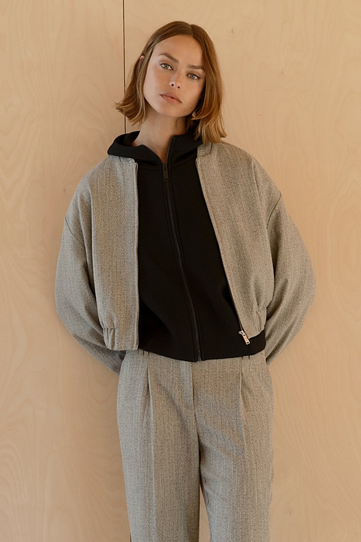 Photo supplémentaire 5 de Veste beige à motif chevrons de Opus pour Femmes