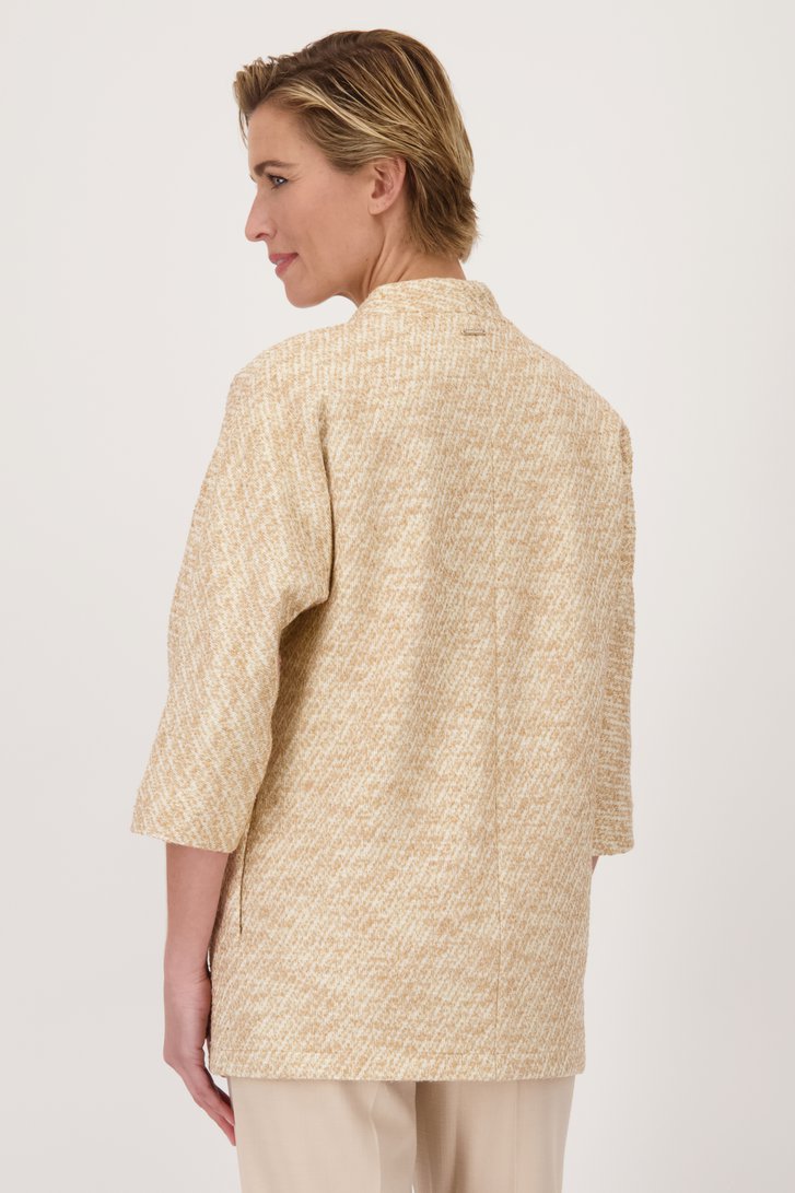 Veste beige avec lurex de Claude Arielle pour Femmes