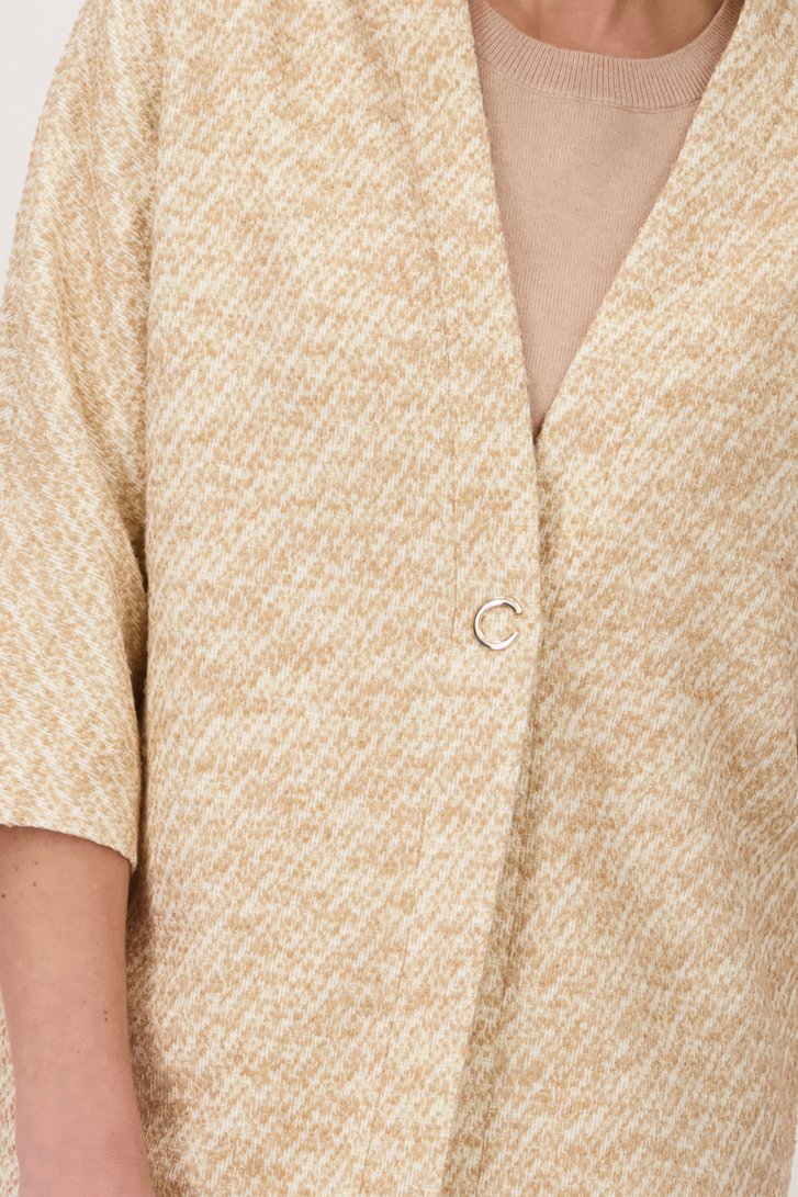 Veste beige avec lurex de Claude Arielle pour Femmes