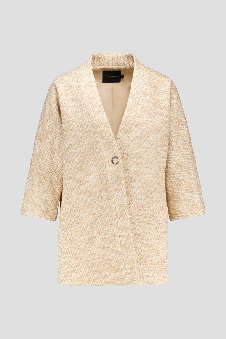 Veste beige avec lurex de Claude Arielle pour Femmes