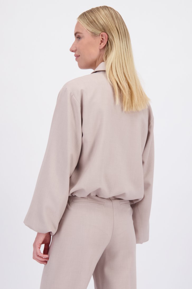 Le dos de Veste beige clair à col chemise de D'Auvry pour Femmes