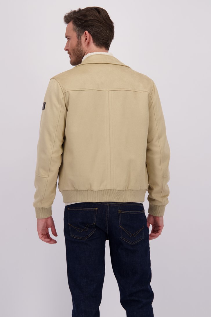 Le dos de Veste beige effet suédine de Upper East pour Hommes