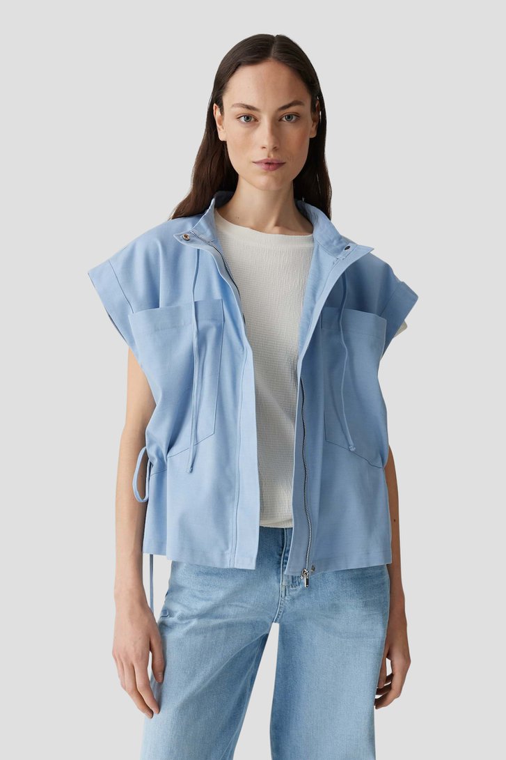Veste bleu clair à manches courtes de Opus pour Femmes