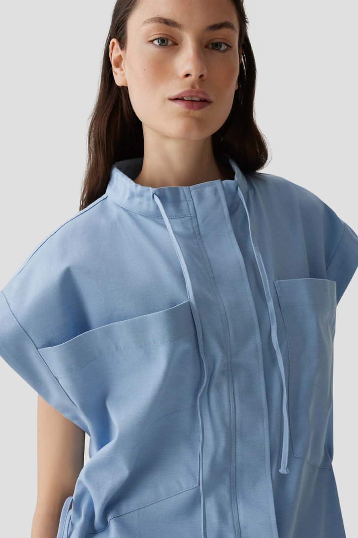 Veste bleu clair à manches courtes de Opus pour Femmes