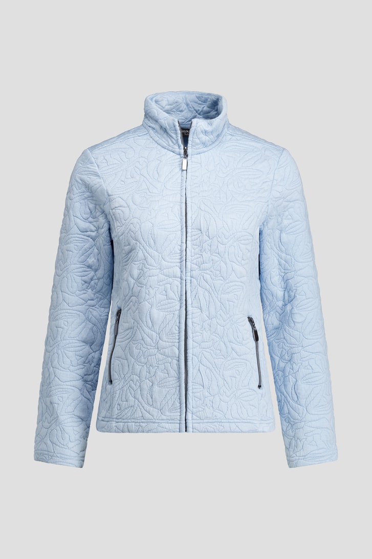 Photo produit 1 de Veste bleu clair avec motif de feuilles  de Signature pour Femmes