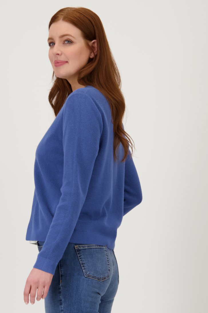 Veste bleu côtelé sans boutons de Liberty Loving nature pour Femmes