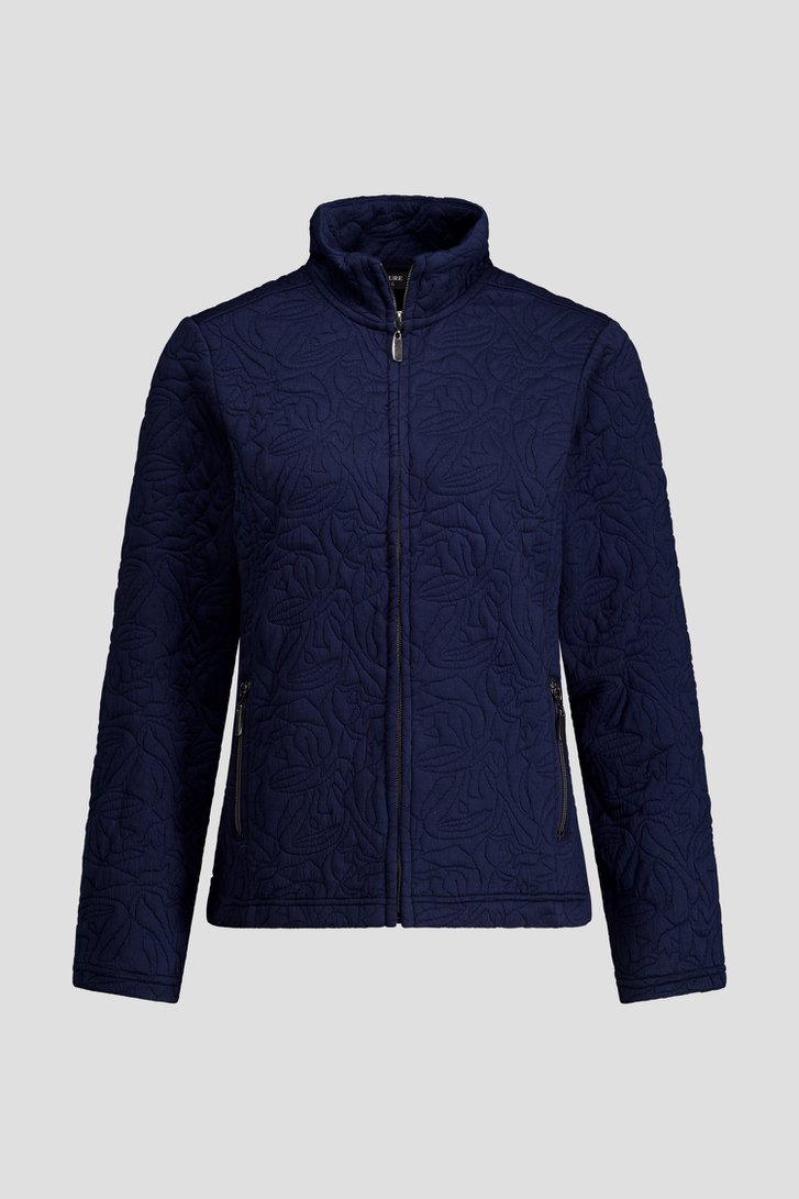 Photo produit 1 de Veste bleu foncé avec motif de feuilles de Signature pour Femmes