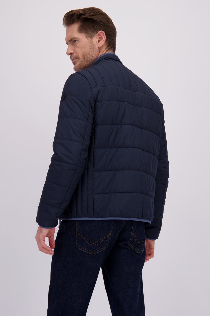 Le dos de Veste bleu foncé légèrement matelassée de Dansaert Blue pour Hommes