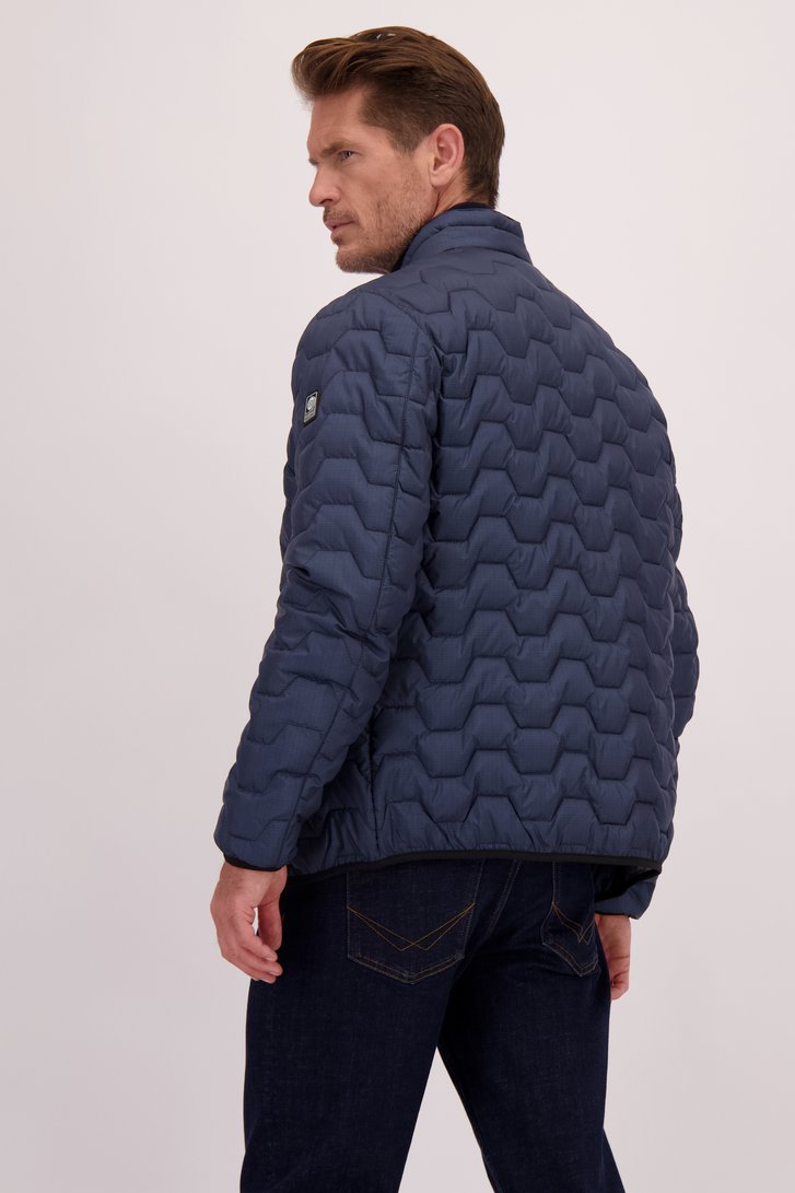 Le dos de Veste bleu foncé légèrement matelassée de Gate One pour Hommes