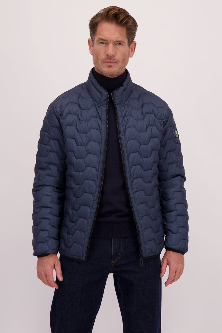 Le devant de Veste bleu foncé légèrement matelassée de Gate One pour Hommes