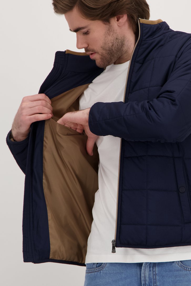 Veste bleu foncé légèrement matelassée	 de Ravøtt pour Hommes