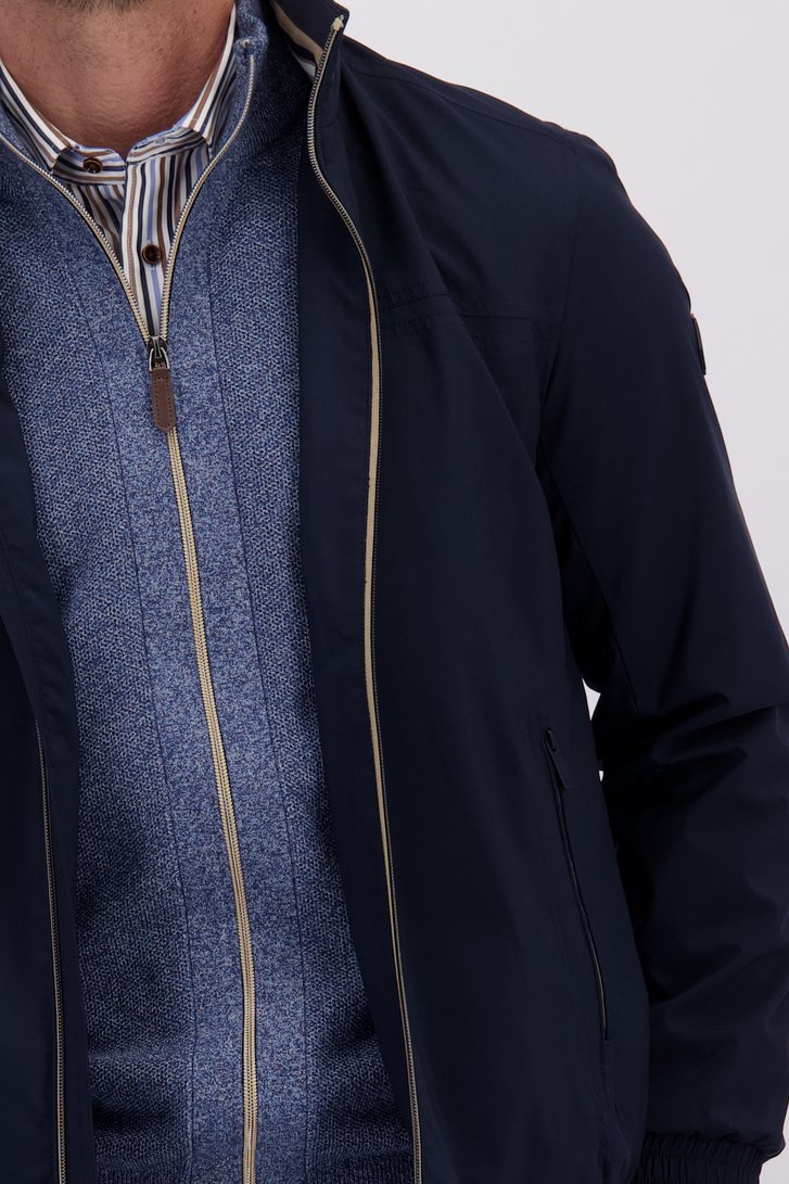 Détail de Veste bleu marine avec capuche amovible de Dansaert Blue pour Hommes