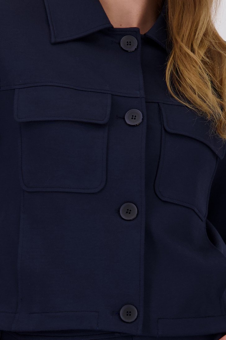 Veste bleu marine avec poches poitrine de More & More pour Femmes