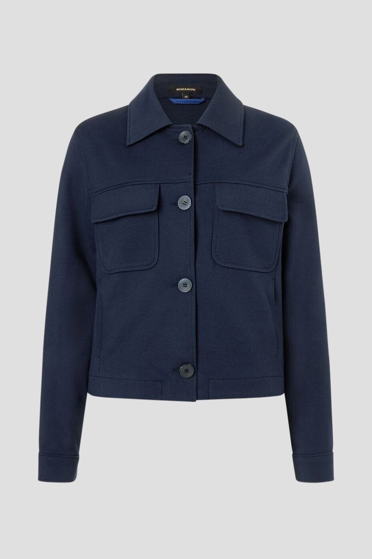 Veste bleu marine avec poches poitrine de More & More pour Femmes