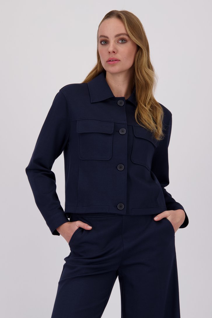 Veste bleu marine avec poches poitrine de More & More pour Femmes