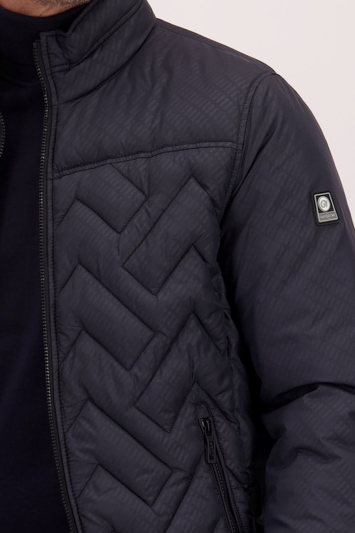 Détail de Veste bleu marine légèrement matelassée de Gate One pour Hommes