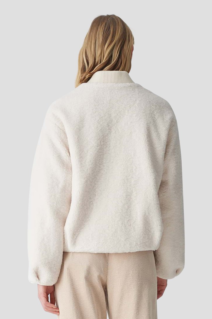 Le dos de Veste bombardier beige - réversible de Opus pour Femmes