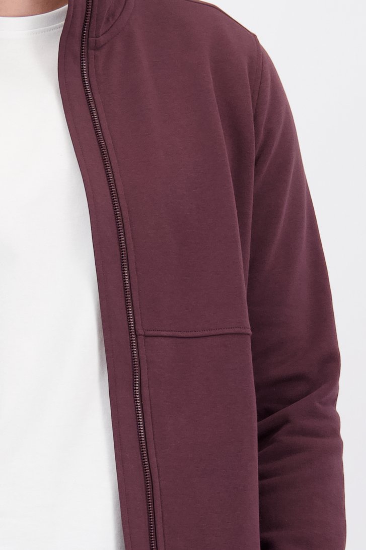 Détail de Veste bordeaux zippée de Liberty Island pour Hommes