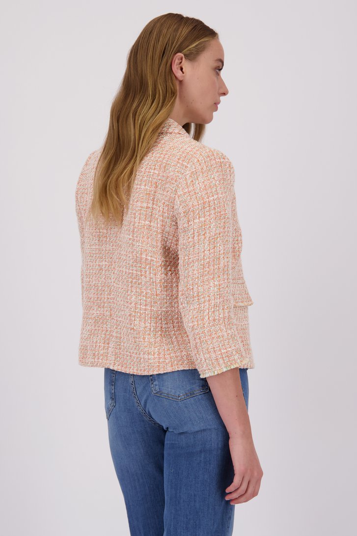 Veste bouclé orange de More & More pour Femmes