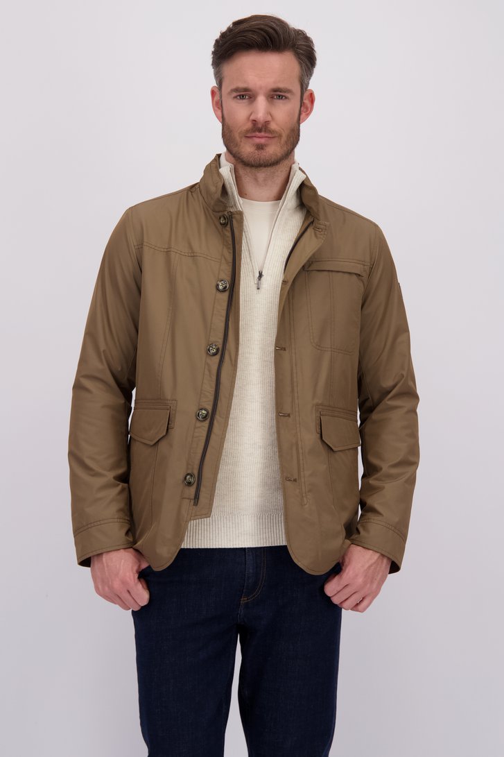 Le devant de Veste brune avec capuche amovible de Upper East pour Hommes