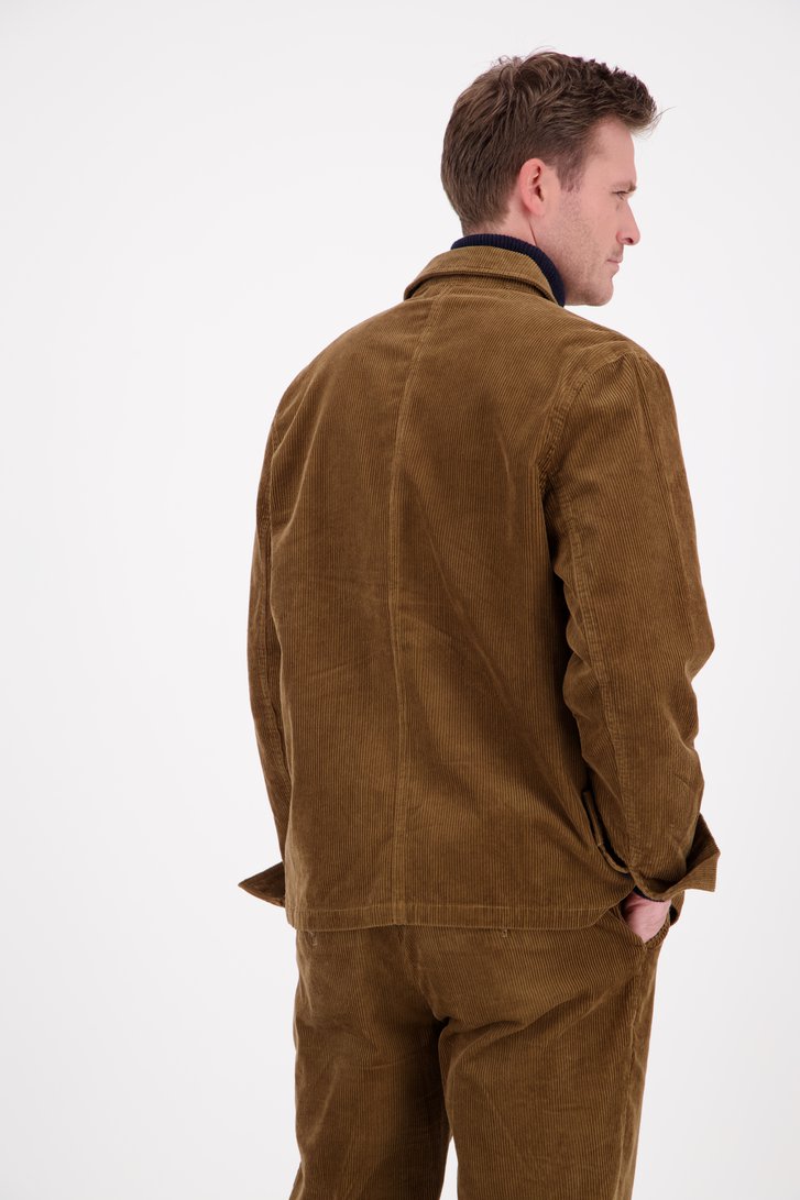 Veste brune en velours côtelé de Casual Friday pour Hommes
