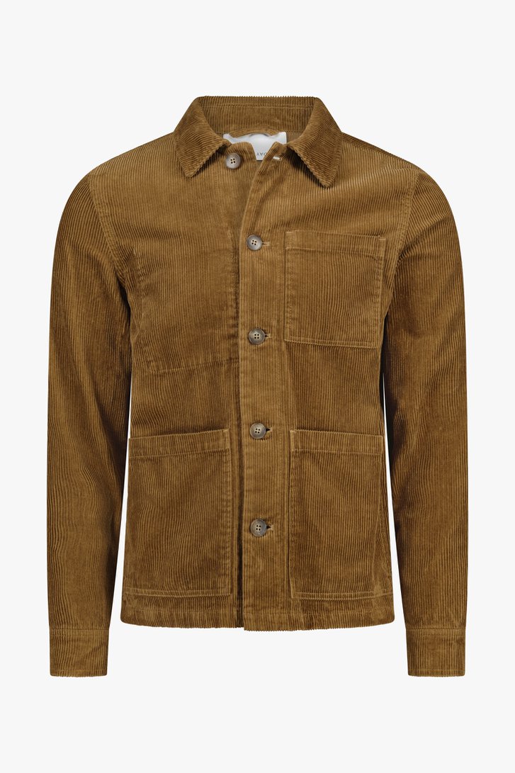 Veste brune en velours côtelé de Casual Friday pour Hommes