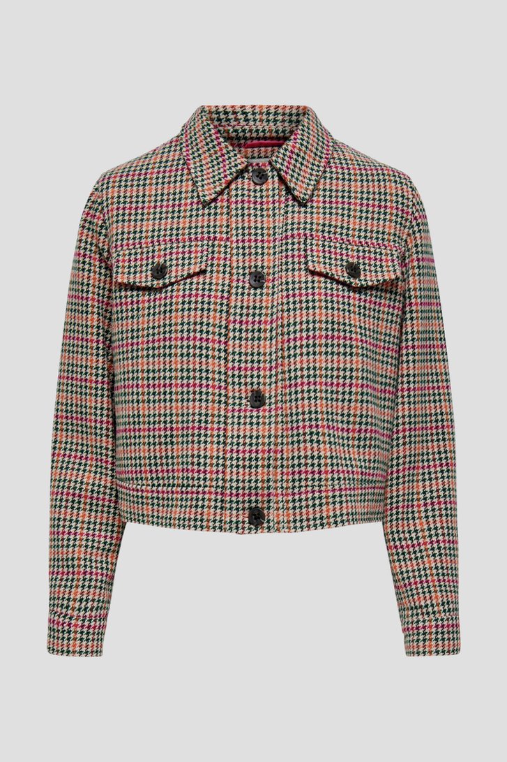 Veste courte avec motif pied-de-poule coloré de JDY pour Femmes