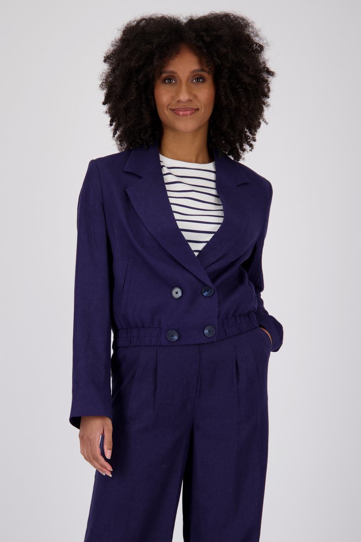 Veste courte bleu foncé de Louise pour Femmes