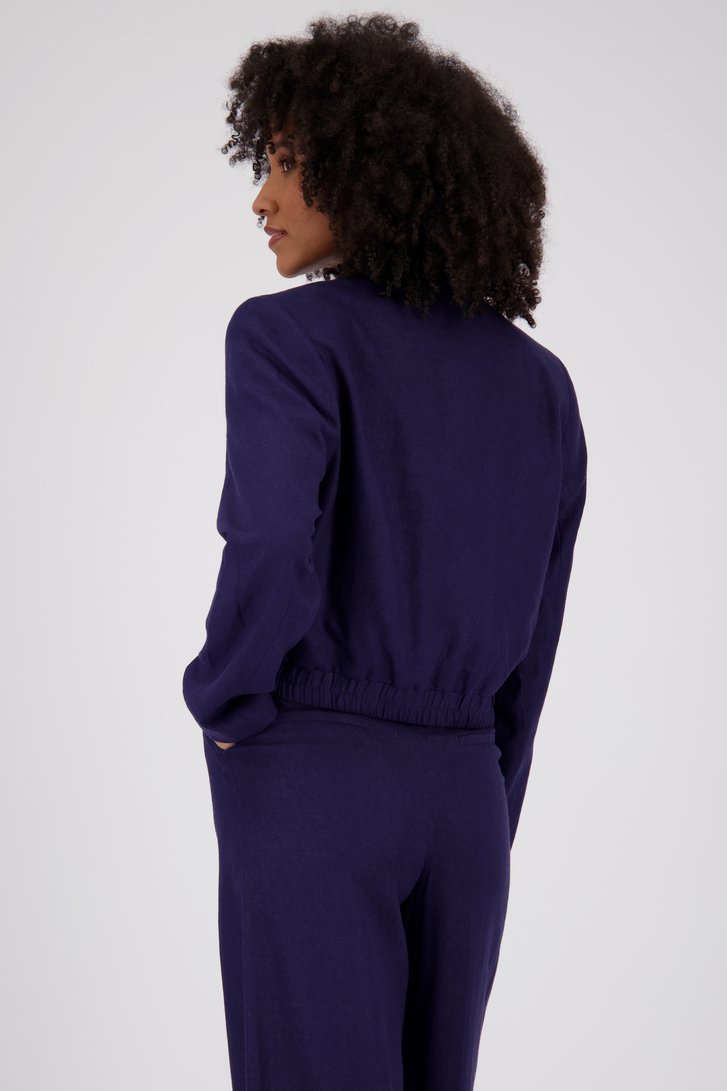 Veste courte bleu foncé de Louise pour Femmes