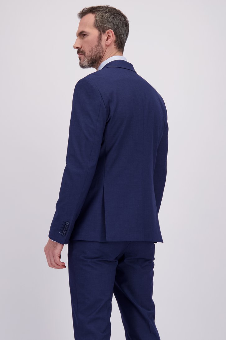 Le dos de Veste de costume bleu foncé - Slim fit de Dansaert Black pour Hommes
