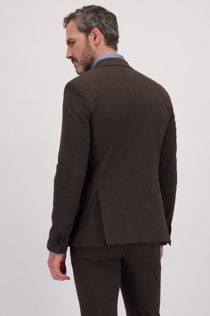 Le dos de Veste de costume brune - Slim fit - Schmidt de Dansaert Black pour Hommes