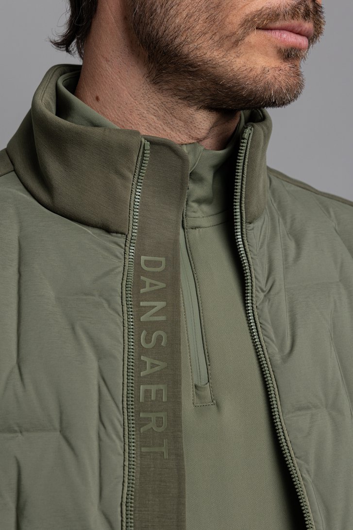 Détail de Veste de golf matelassée verte de Dansaert Golf Club pour Hommes