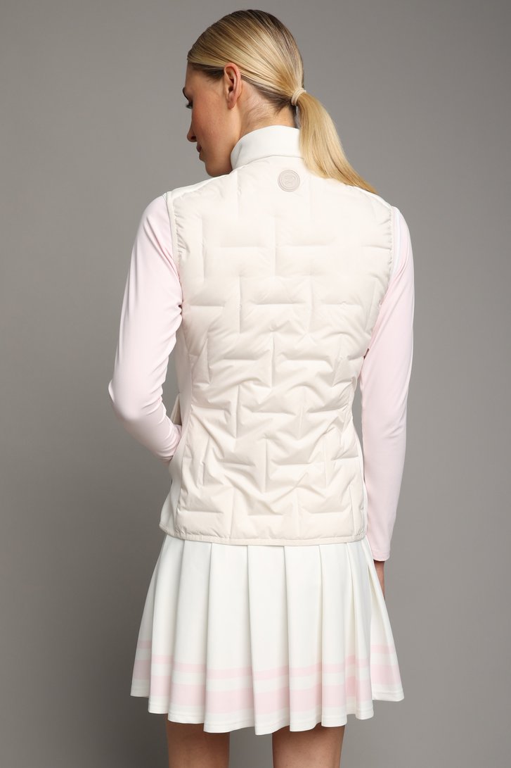 Le dos de Veste de golf sans manches blanche matelassé de Dansaert Golf Club pour Femmes