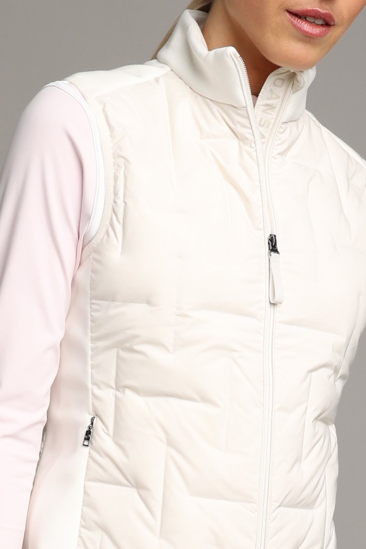 Détail de Veste de golf sans manches blanche matelassé de Dansaert Golf Club pour Femmes
