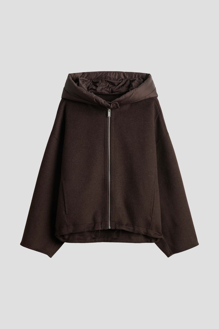 Photo produit 1 de Veste de pluie brune à capuche amovible de Opus pour Femmes