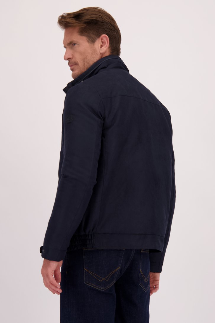 Le dos de Veste doublée bleu foncé avec capuche amovible de Dansaert Blue pour Hommes