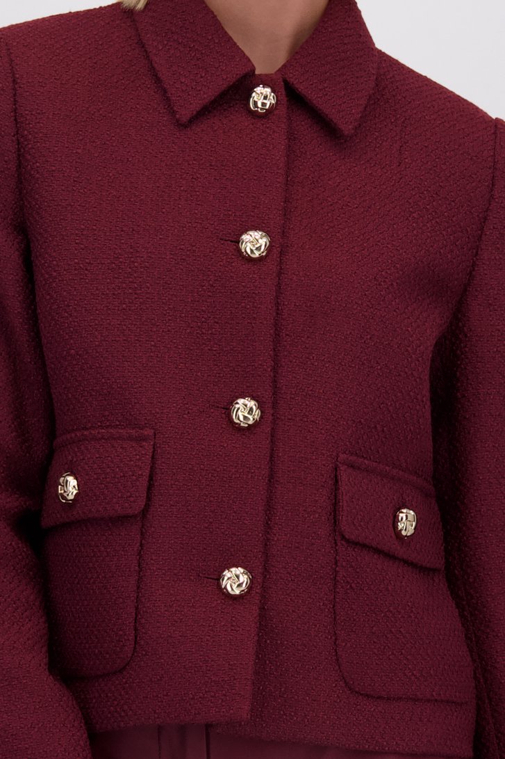 Détail de Veste en bouclé bordeaux de D'Auvry pour Femmes