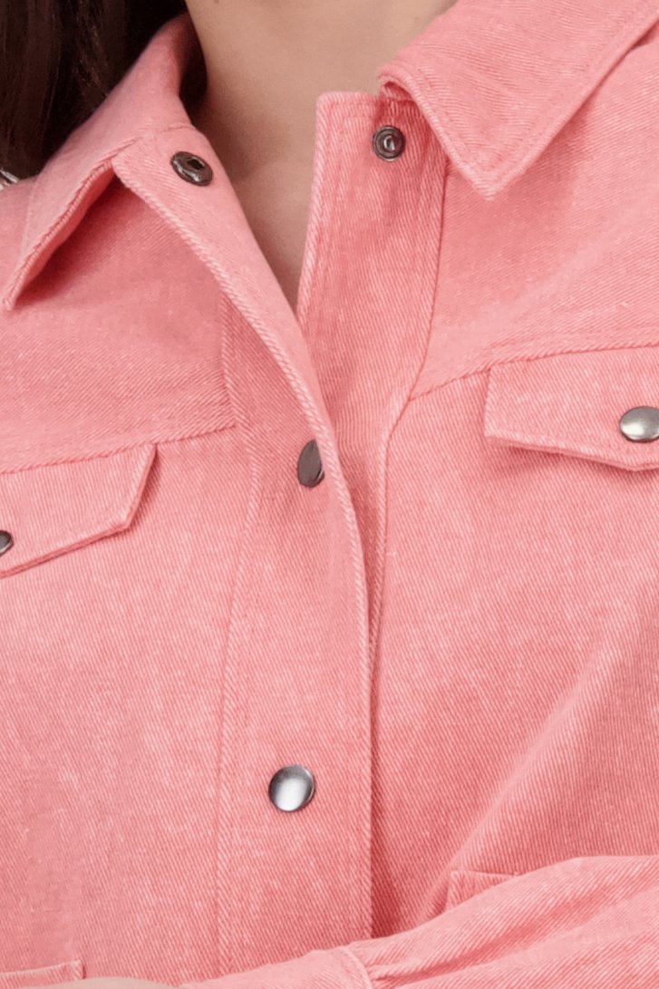 Veste en denim rose de Geisha pour Femmes