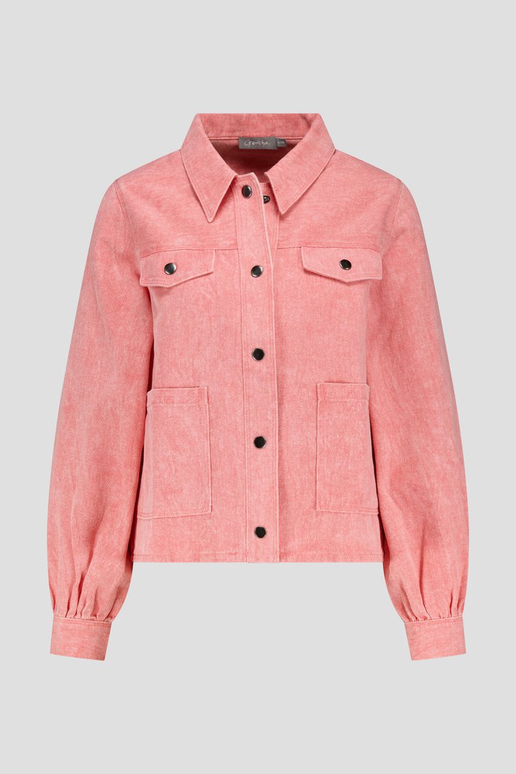 Veste en denim rose de Geisha pour Femmes