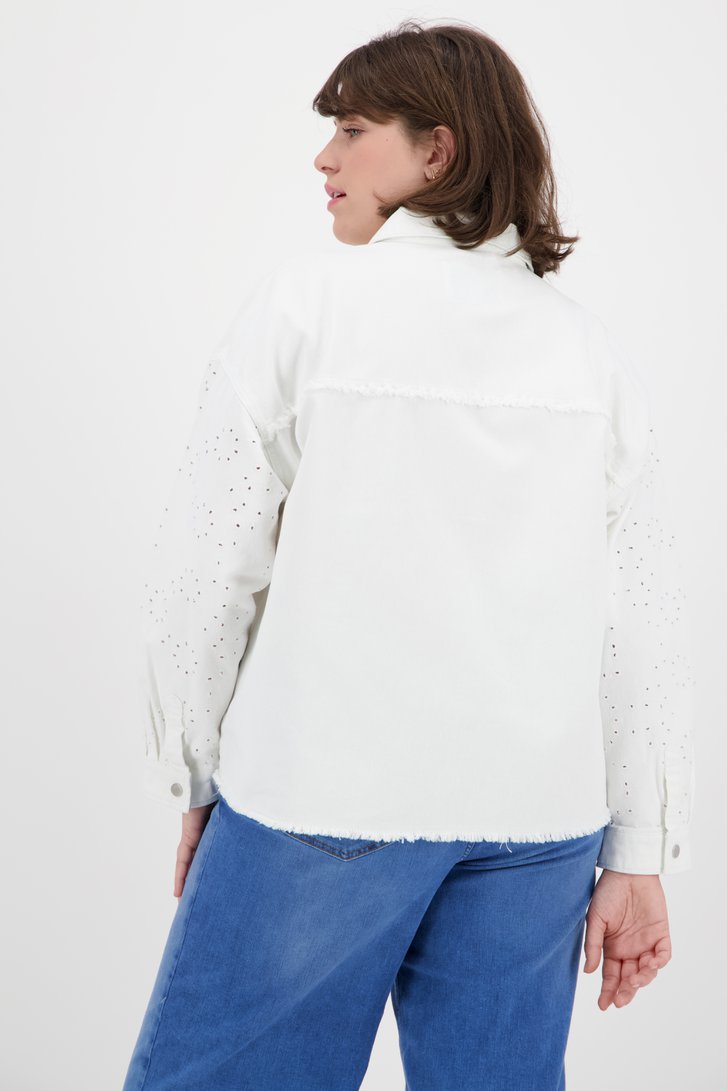 Veste en jean online blanche h&m