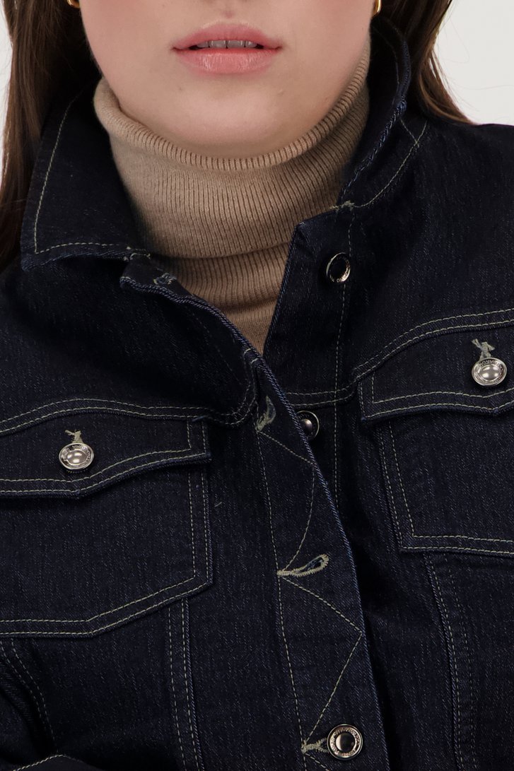 Veste en jean bleu foncé de Only Carmakoma pour Femmes