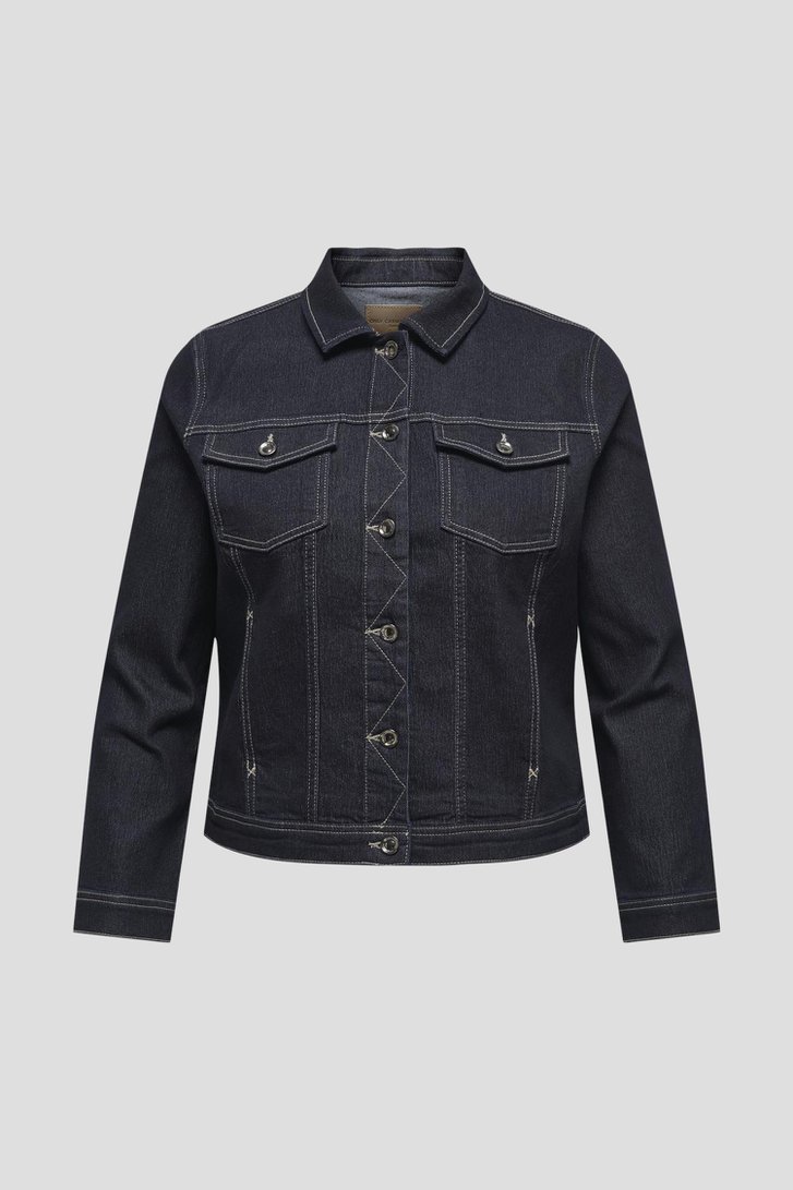 Veste en jean bleu foncé de Only Carmakoma pour Femmes