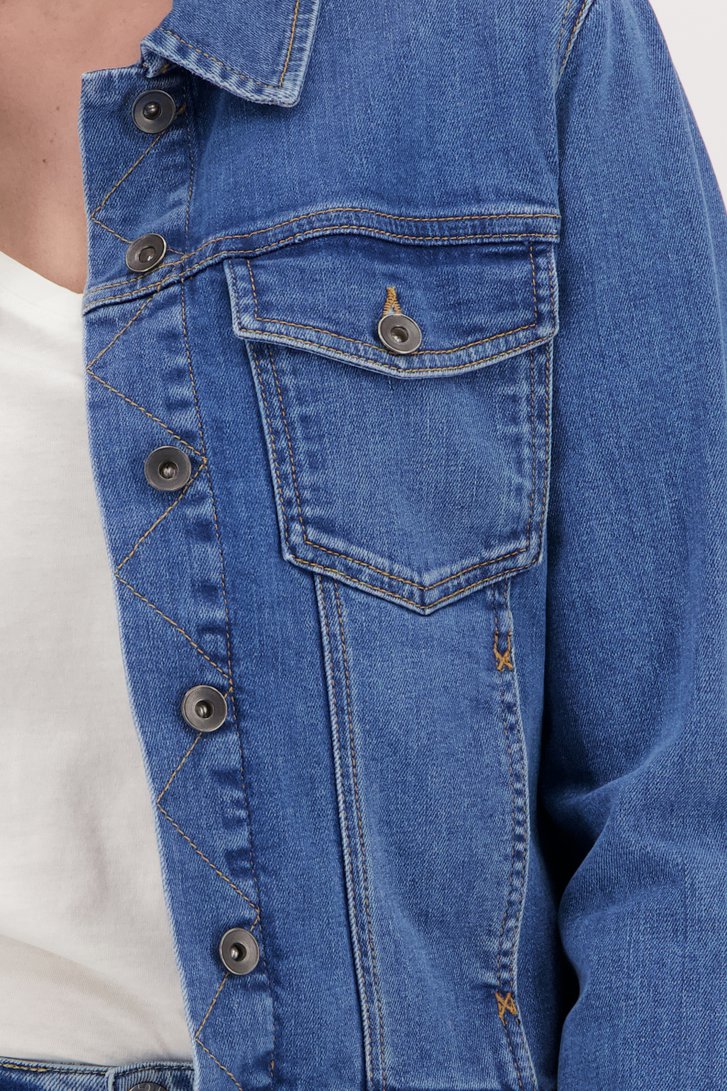 Veste en jean bleu de Liberty Island Denim pour Femmes