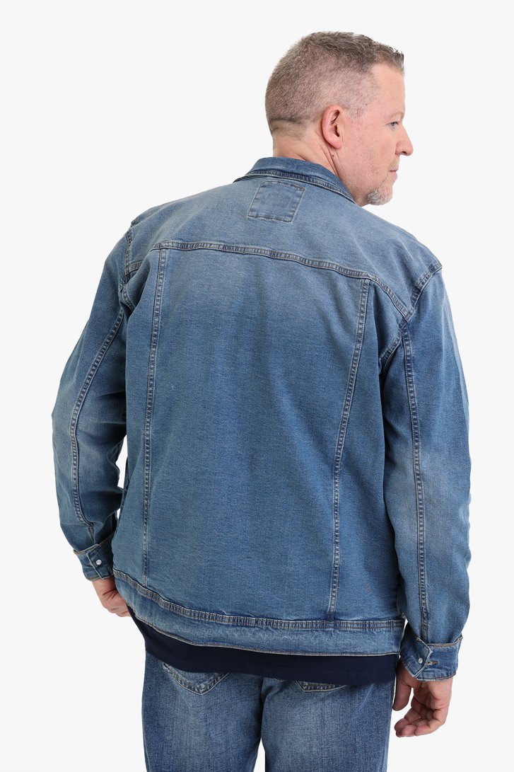 Veste en jean bleu moyen avec stretch de Jefferson pour Hommes